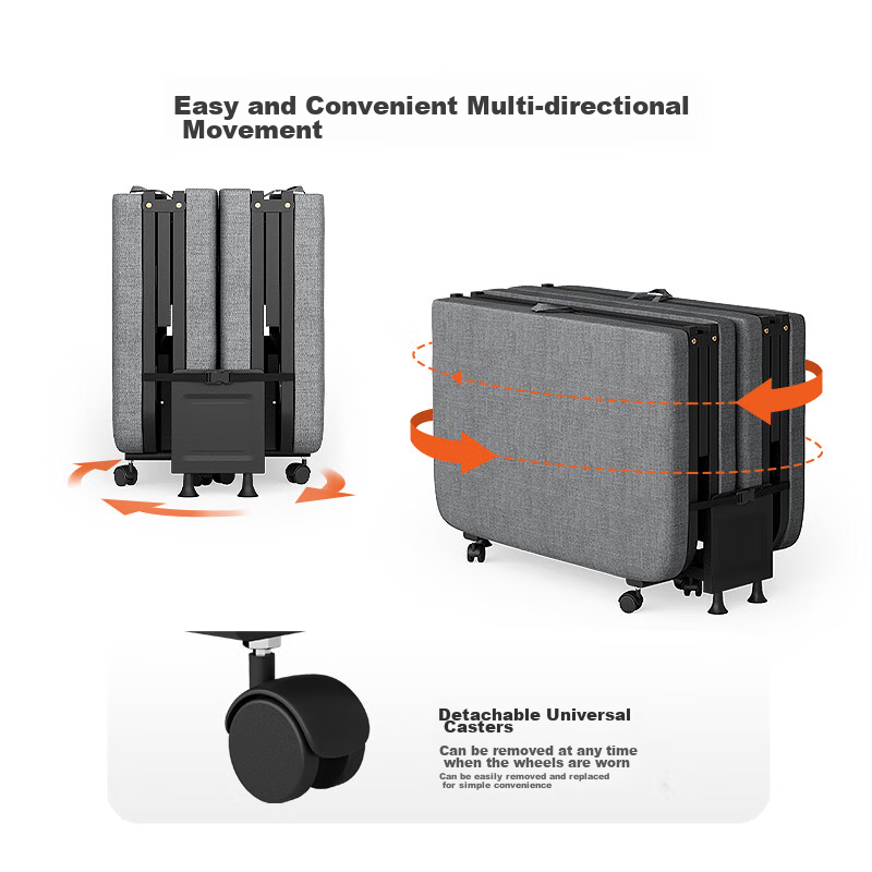 Wenai Folding Bed, Single Nap Bed, Office Hard Board Bed, Military Cot, Hospital...