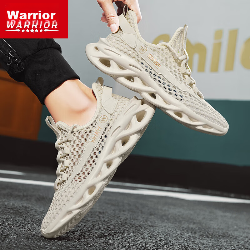 Warrior Mesh Shoes for Men, Breathable Running Sneakers, Comfortable Hollow-Out...