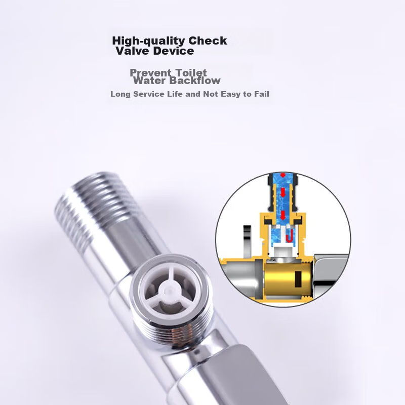 Weixing Toilet Check Valve, Brass Body Toilet Inlet One-Way Check Valve, Anti-To...
