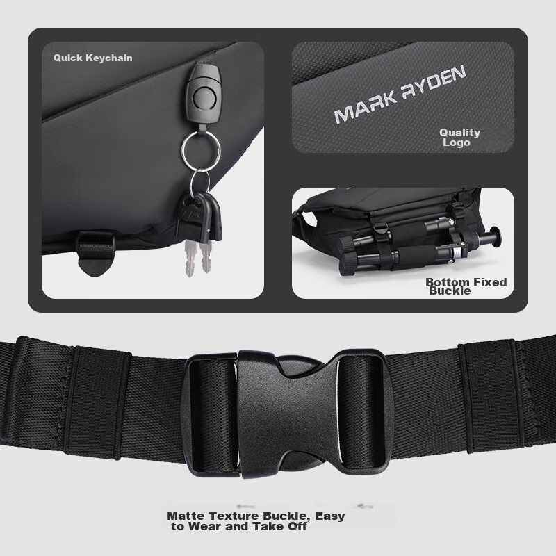 Marco Laideng Shoulder Bag, Sports Large Capacity Crossbody Bag, Motorcycle Ches...