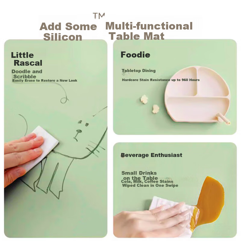 Fengliang Desk Mat, Children's Study Table Pad, Silicone Mat, Study Table Protec...