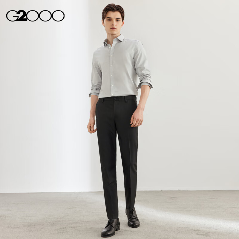 G2000 Mall Matching Anti-Static Washable Slim-Fit Dress Pants 41152073G2, Black,...