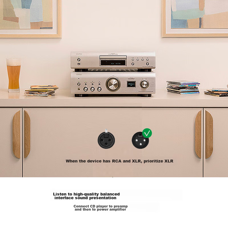 SKW High-Fidelity XLR Balanced Cable, Male to Female Audio Cable, Decoder for Pr...