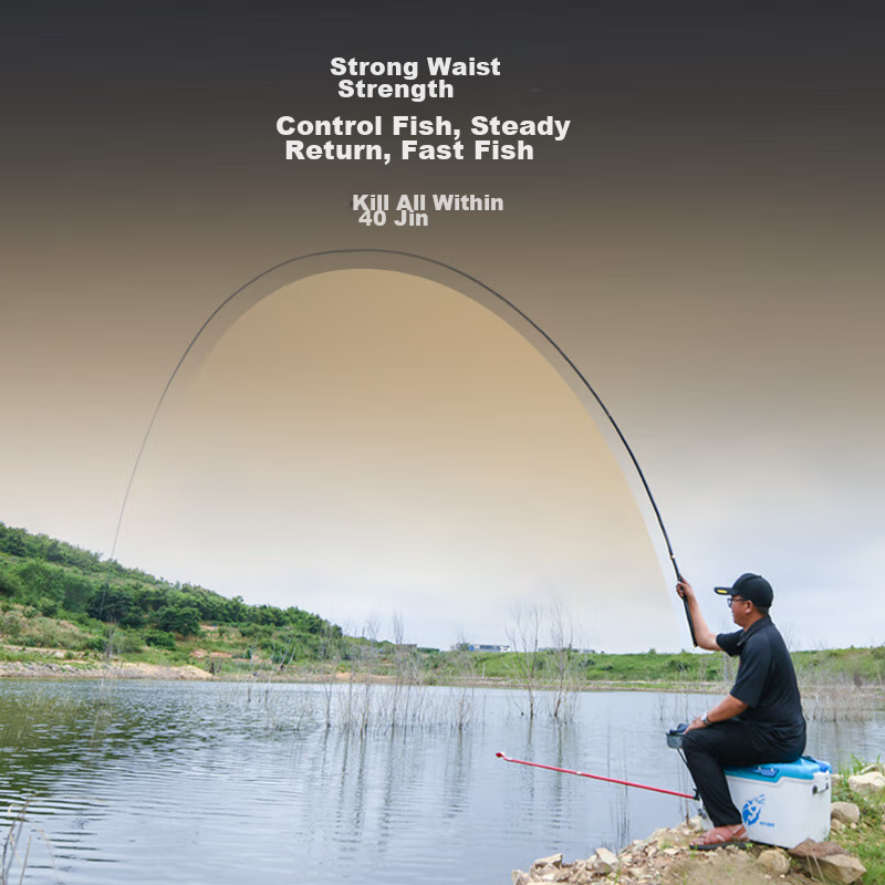 Jingzao Dahuo 1 Comprehensive Fishing Rod, Carp And Bighead Carp Rod, Carbon Fib...