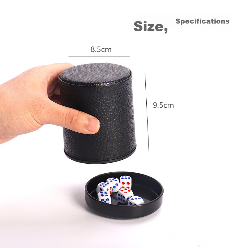 Shenglv Leather Dice Set with Base, 5 Dice, 30 Dice, Dice Cup, Colorful Dice, An...