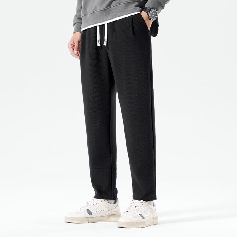 Warrior Men's Summer Thin Casual Sports Pants Youth Loose Men's Pants Black 3XL