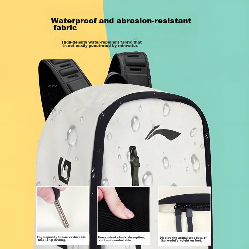 Li-Ning Backpack for Men, High School And College Students, Large Capacity, Bask...