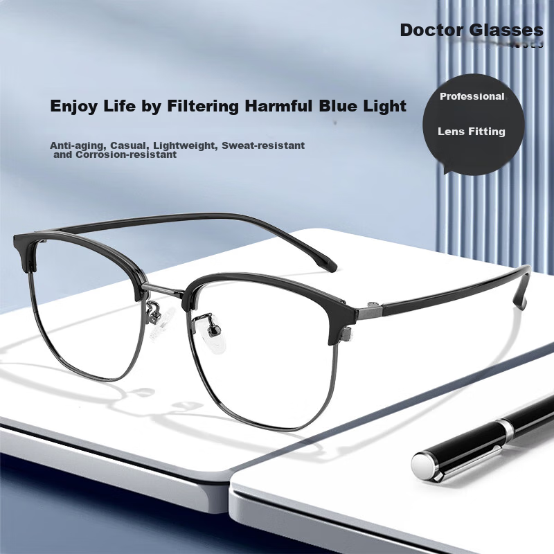 Ouna Reading Glasses for Men And Women, High-Definition Anti-Blue Light Anti-Rad...