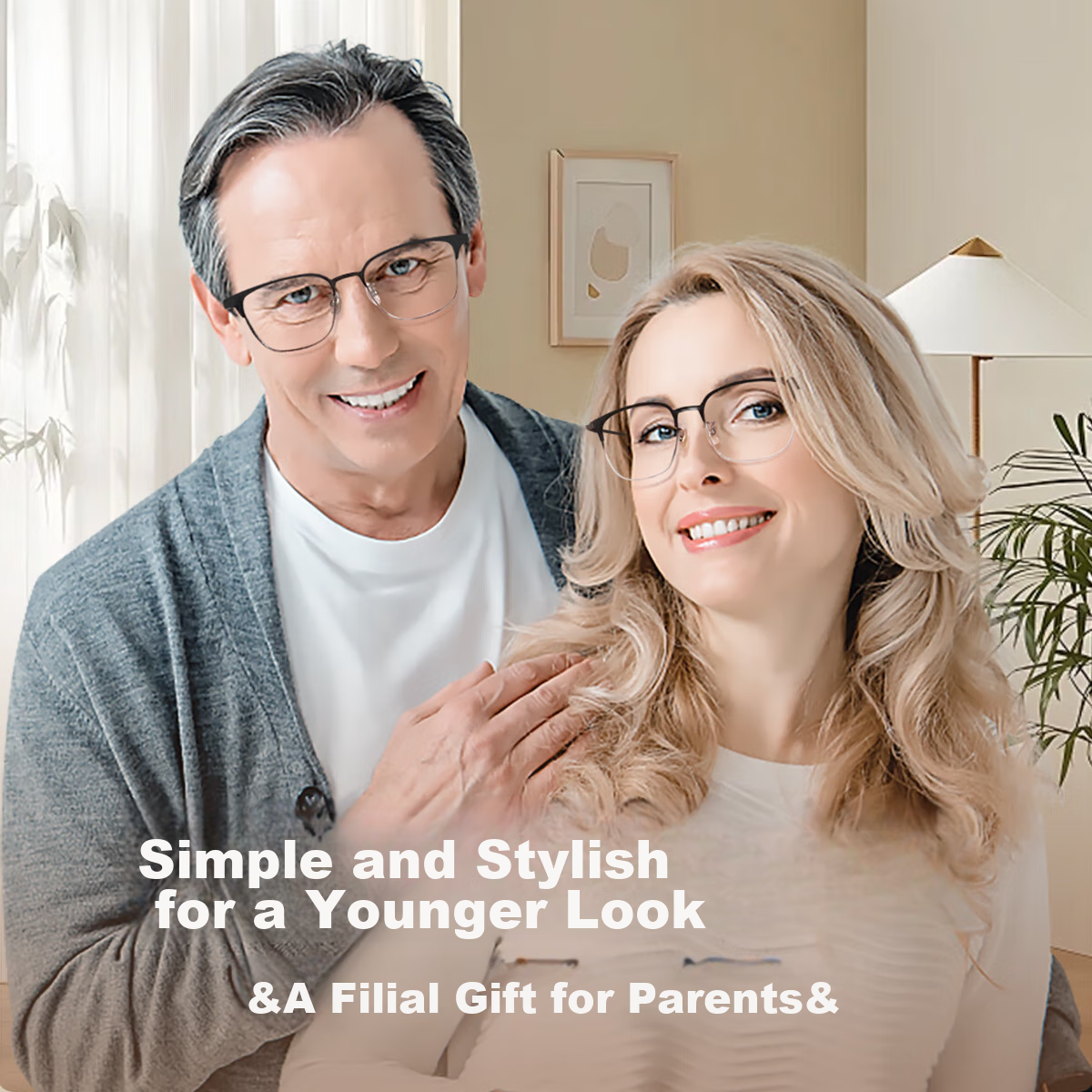 Ouna Reading Glasses for Men And Women, High-Definition Anti-Blue Light Anti-Rad...