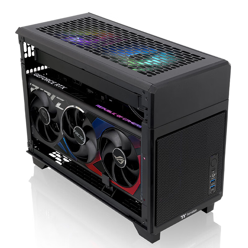 Thermaltake (Tt) TR100 Black Mini Tower Water-Cooled Computer Case (ITX Motherbo...