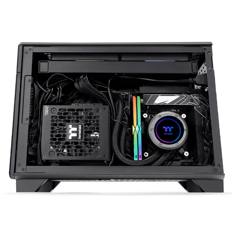 Thermaltake (Tt) TR100 Black Mini Tower Water-Cooled Computer Case (ITX Motherbo...