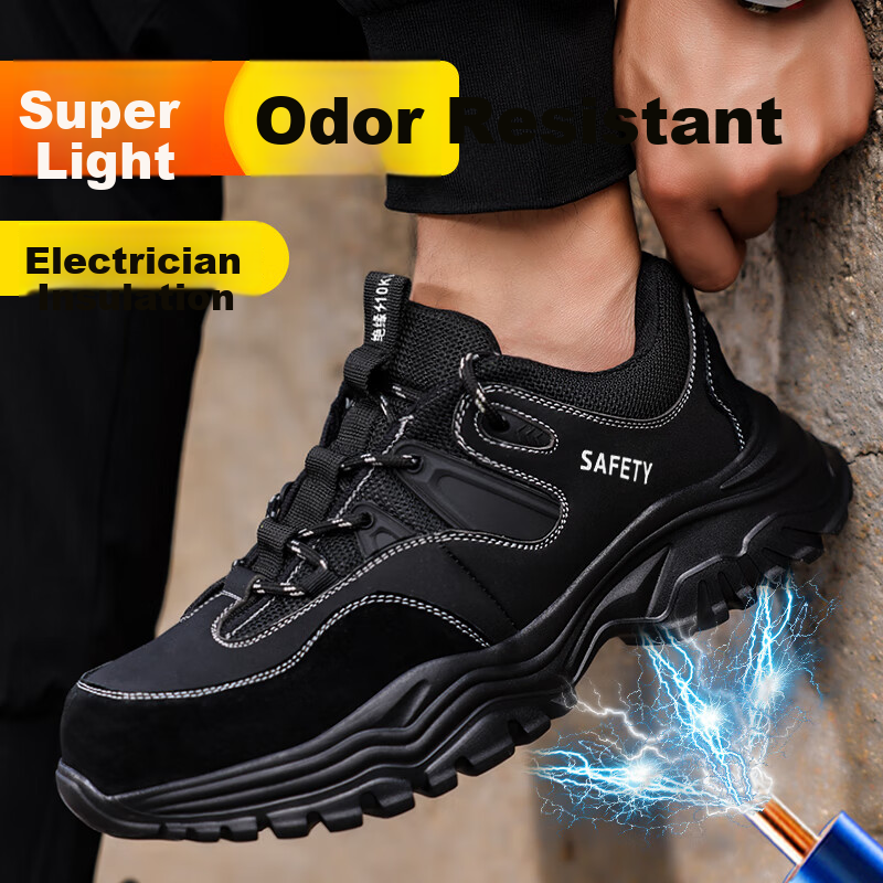 GUYISA Safety Shoes for Men, Electrician Insulated Anti-Smashing Anti-Puncture U...