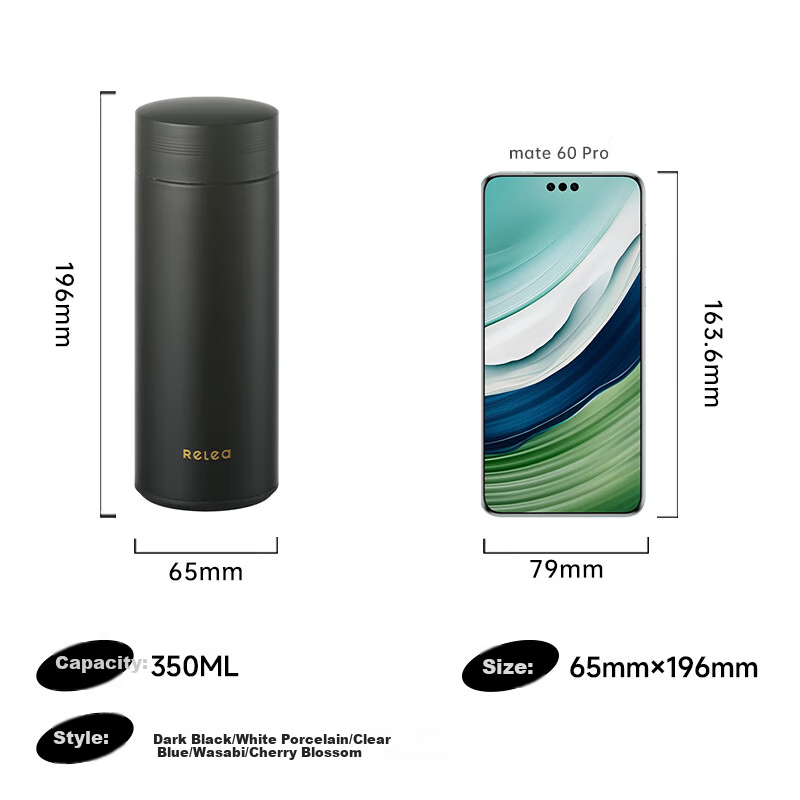 RELEA Mini Insulated Cup, 304 Stainless Steel Water Bottle, Tea Cup for Men And...