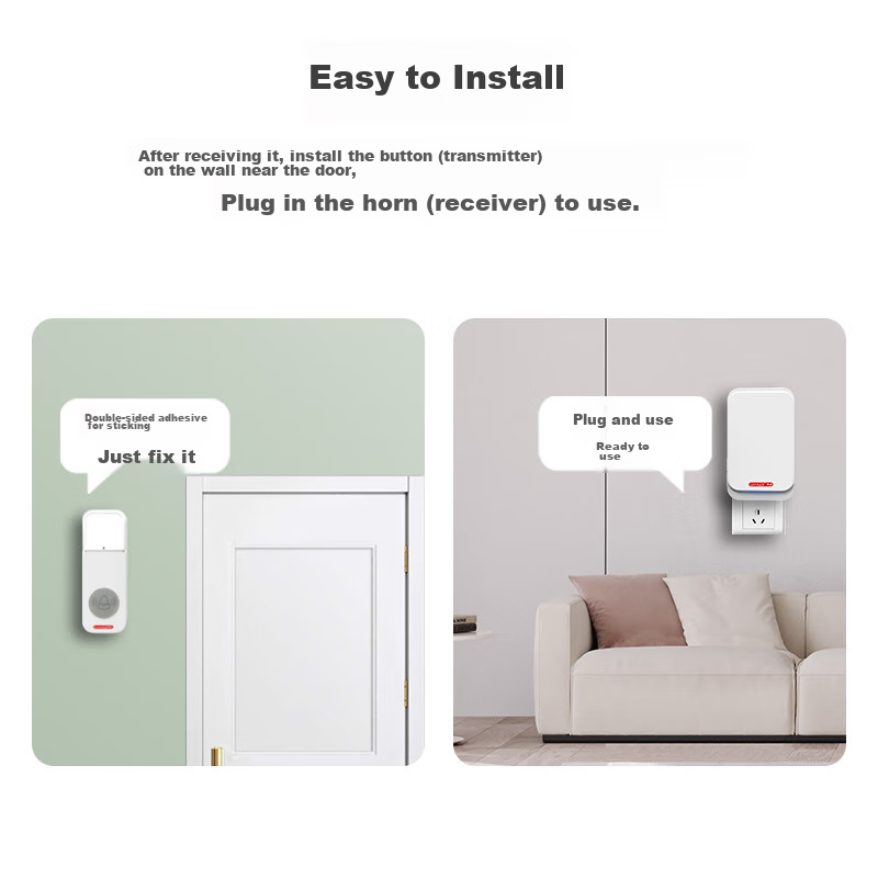 Gangqi GQ-M3 Doorbell, Wireless Home Doorbell, Electronic Remote Control, Long-R...