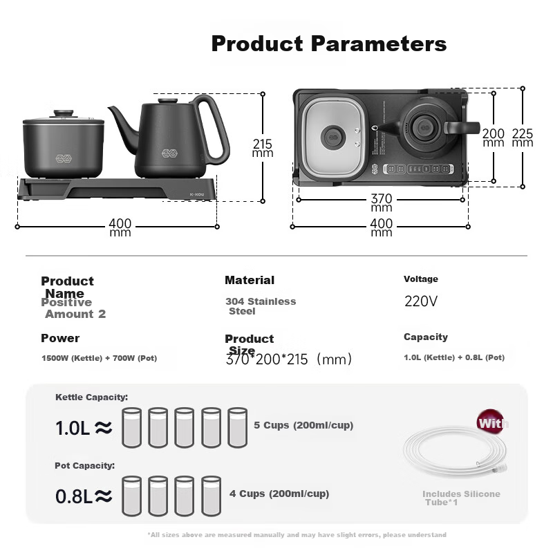 K·KOU (K·KOU) Fully Automatic Double-sided Upper Water Electric Kettle Electric...