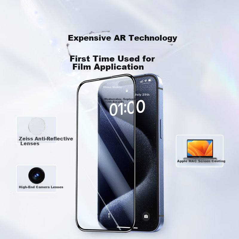 UGREEN AR Anti-Reflection Film for Apple 16/15 Tempered Glass Screen Protector f...