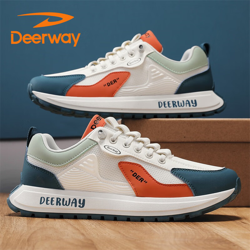 DEERWAY Men's Dad Shoes 2025 Summer Mesh Sneakers Men's Casual Breathable Sports...