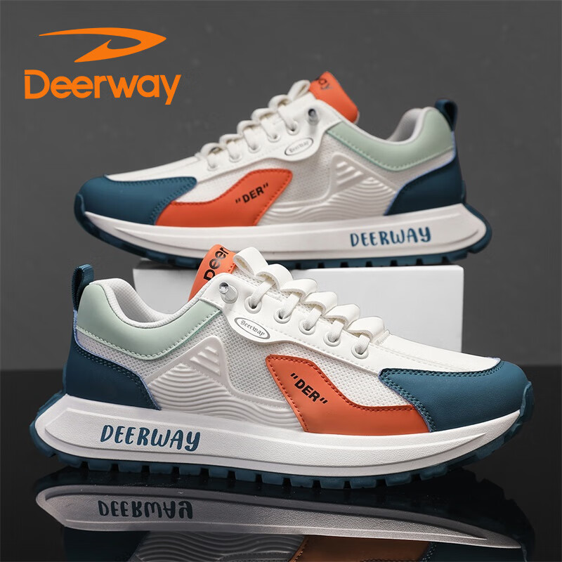 DEERWAY Men's Dad Shoes 2025 Summer Mesh Sneakers Men's Casual Breathable Sports...