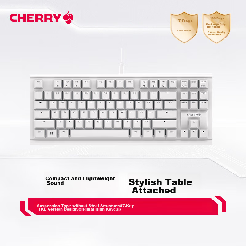 CHERRY MX1.1 Mechanical Keyboard, G80-3910 Gaming Keyboard, Floating Non-Steel S...