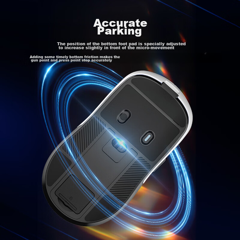 Asdun G01 Gaming Mouse, Tri-Mode Bluetooth Wired, Ergonomic Lightweight Wireless...