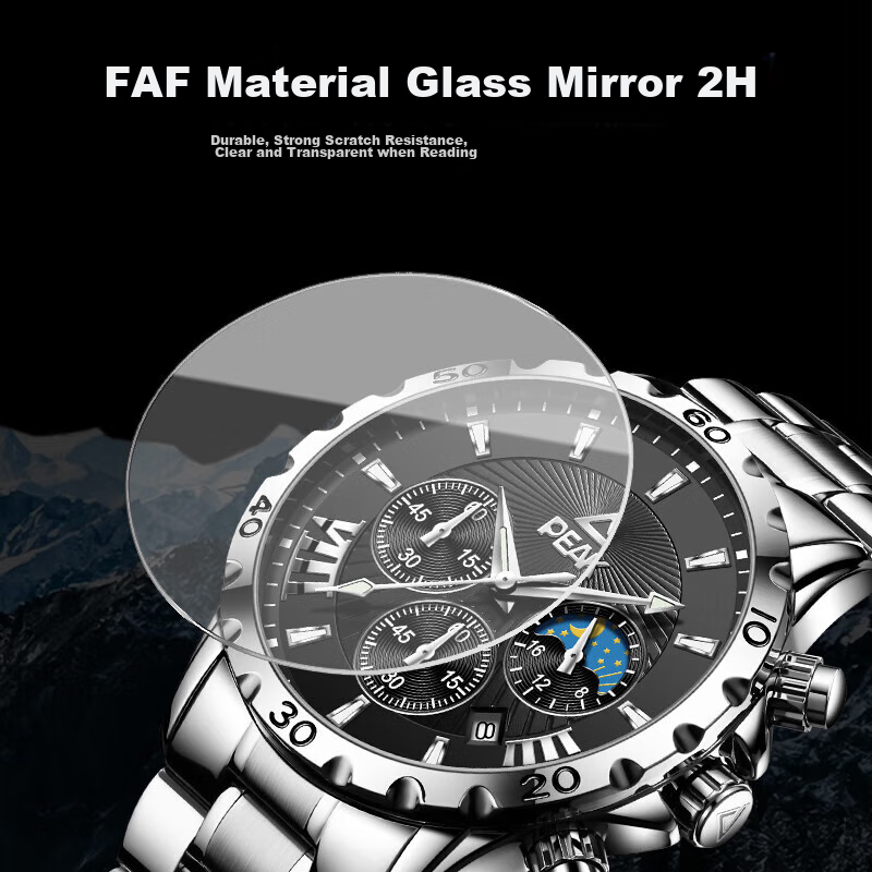 PEAK Haohan Series Men's Watch, Business Style, for Office Workers, Fashionable...