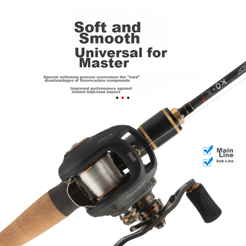 King Lure Fishing Line, Carbon Line, Lure Leader Line, Sub-Line, Flexible Teflon...