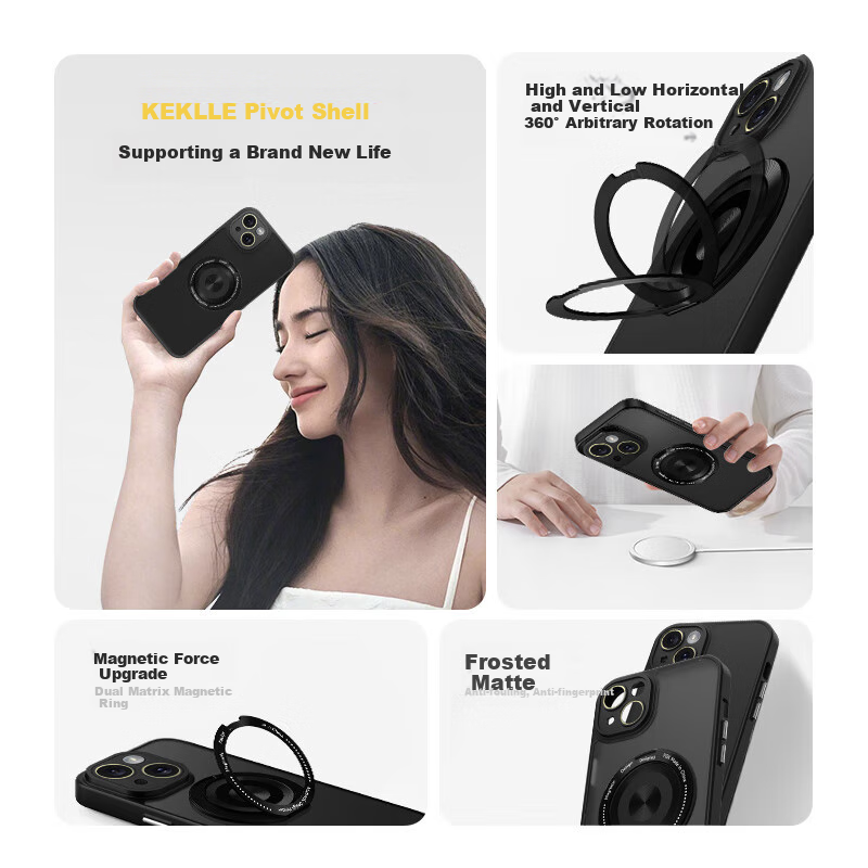 KEKLLE Skin Touch Point Shell for iPhone 14 Case Apple 14 Matte Anti-Fingerprint...