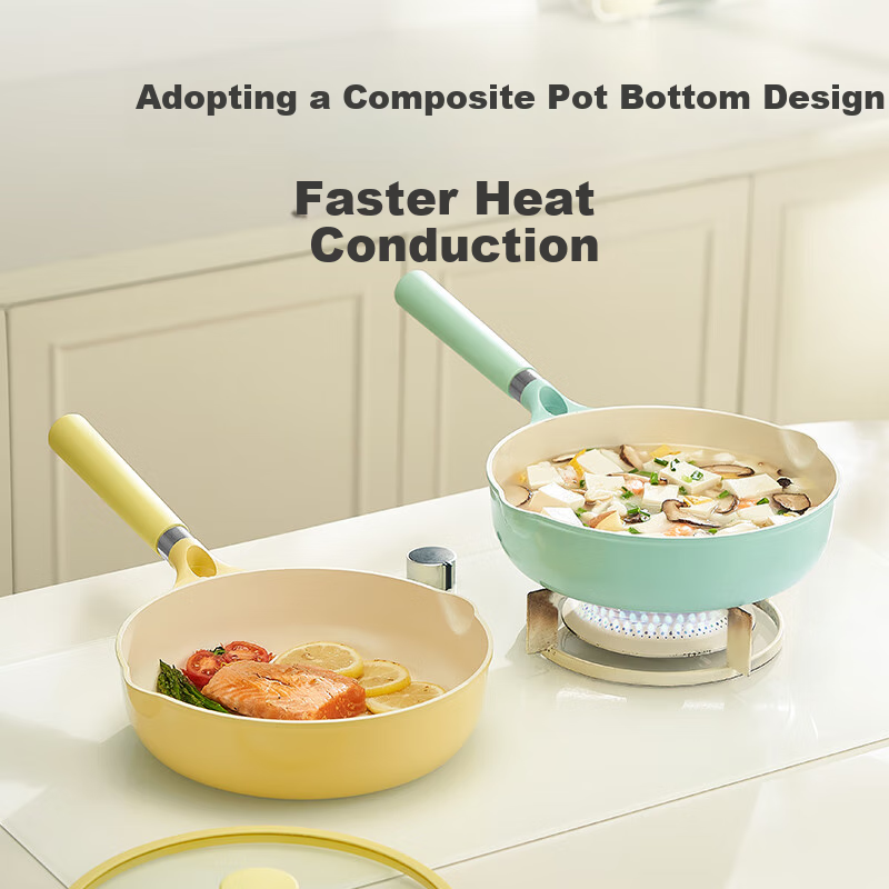 Jingzao Ceramic Non-stick Frying Pan for Eggs, Pancakes, Steaks, Breakfast, Gas...