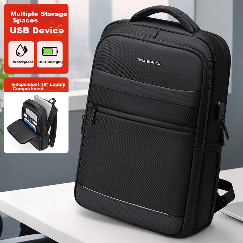GOLF Business Backpack Men's Laptop Bag 14/16 Inch Notebook Backpack for Business Travel Apple Huawei School Bag