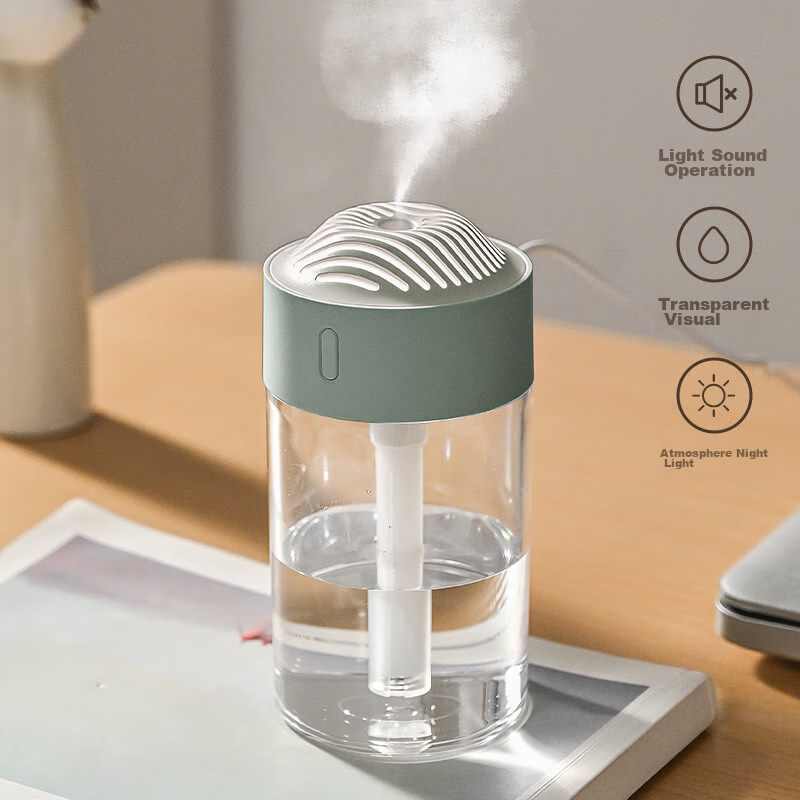 HANASS Humidifier, Mini Compact Home Bedroom Top-Fill Air Humidifier Companion, Quiet Operation, Office Desktop Humidifier, H1