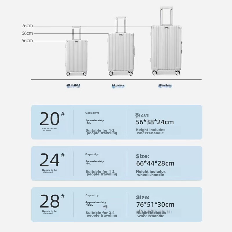 PAUL FRANK Aluminum Frame Luggage Men's Handsome Pull Rod Box Women's Large Capacity Multi-function Password Travel Box 28-inch Charging Box