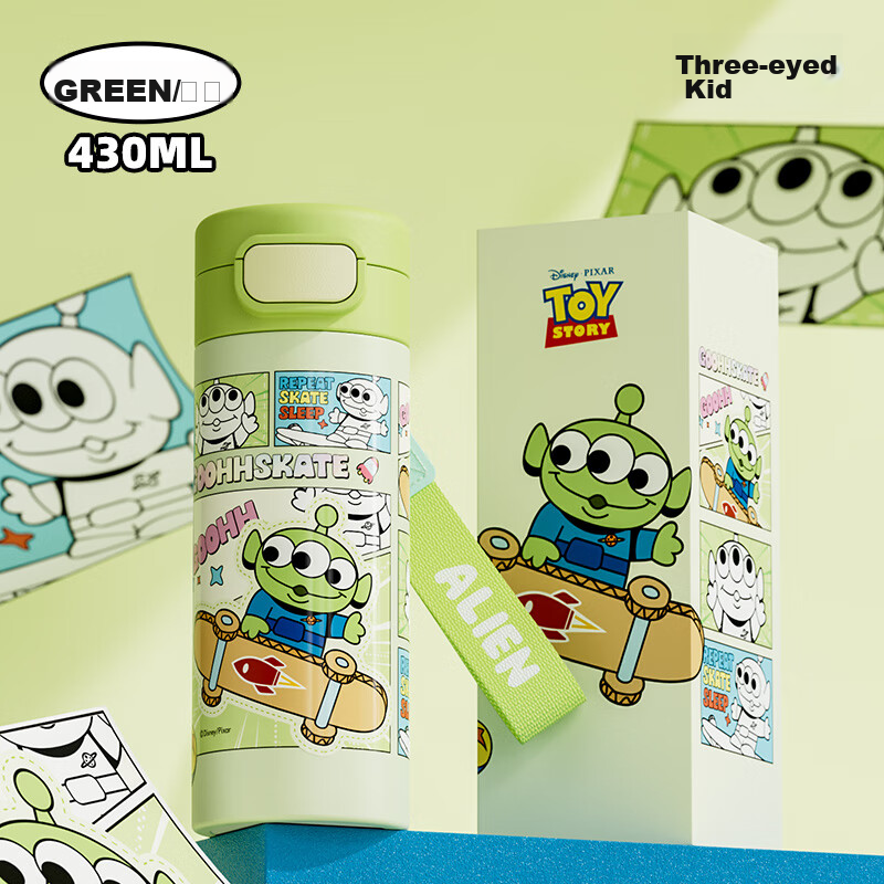 Disney Insulated Water Bottle for Children, Stainless Steel Portable Cup, Student Water Bottle, Direct Drinking Cup, Large Capacity 71T2