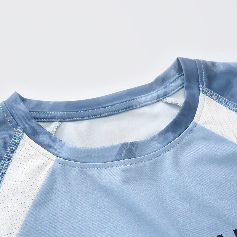 Disney Boys' Quick-Dry Short-Sleeve T-Shirt, Sun Protection, Athletic, High-Elasticity Undershirt, Summer 2024, DB421BE13, Gray, Size 150