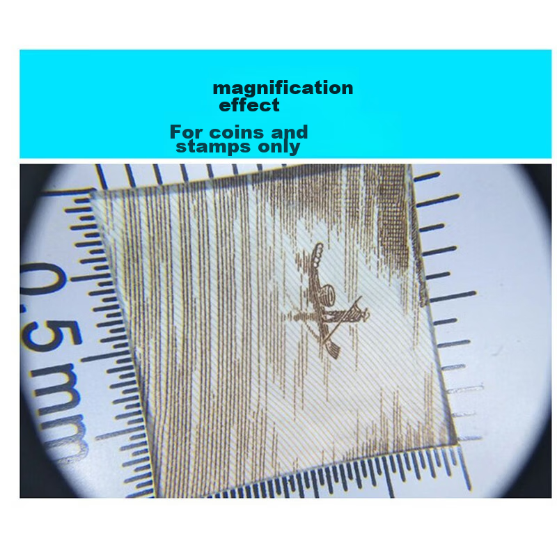 JAJALIN Handheld Magnifying Glass with LED Light, Scale, And Gemstone Printing for Jewelry And Jade Inspection, Optical Magnifier