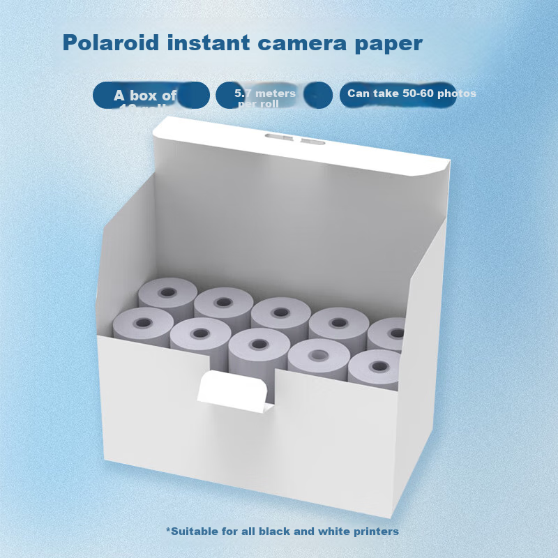 Disney Instant Print Camera Paper, 10 Rolls per Box, 5.7 meters per Roll (Width 57mm, Length 25mm per Sheet)