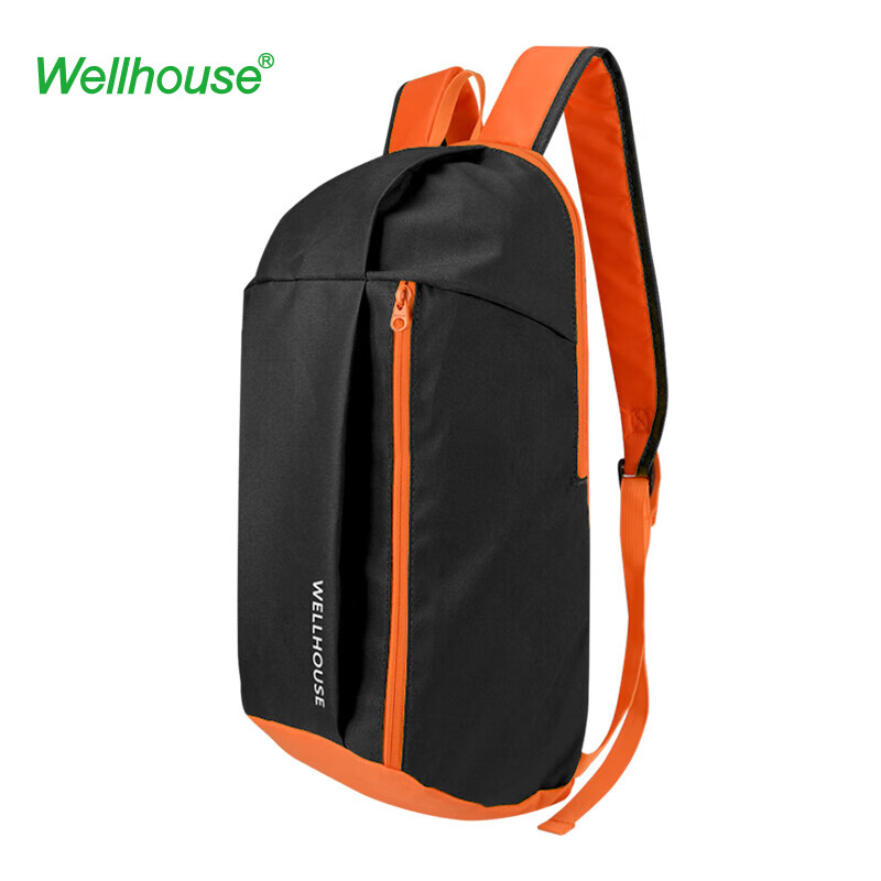 WELLHOUSE Backpack, Outdoor Backpack, Children's School Bag, Travel Bag, Hiking Bag, Casual Bag for Men And Women, Black