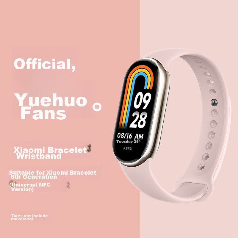 Watchbond Compatible with Xiaomi Band 9/8 Strap, Xiaomi Band 8/9 Wristband, NFC Version, Liquid Silicone Sports Band 8 Universal NFC Version, Replacement 9 Strap for Men And Women