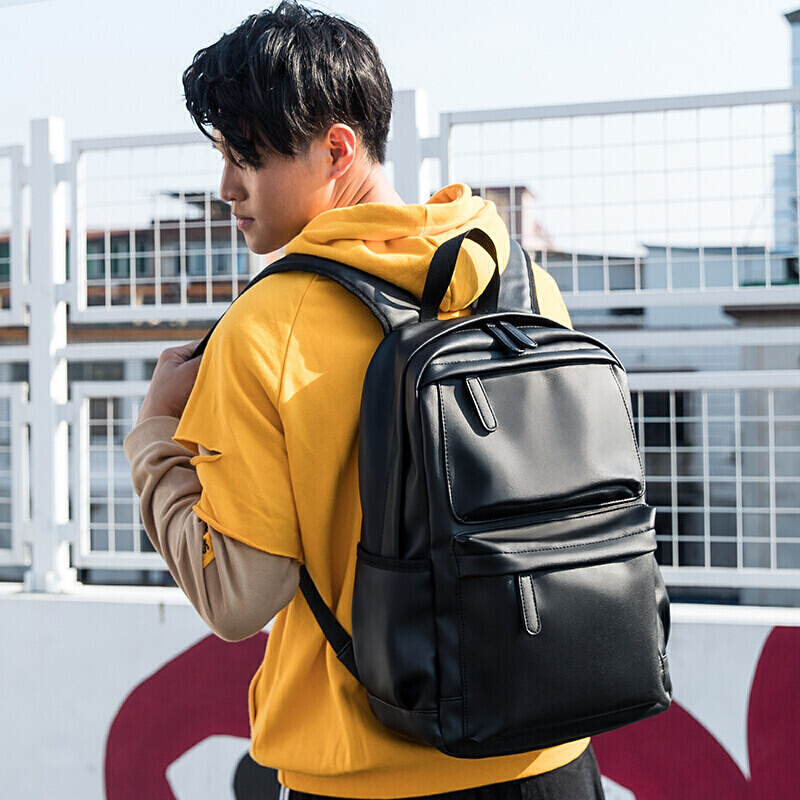 Golf Backpack for Men, Laptop Backpack, Soft Leather Travel Bag, Water-Resistant Casual Student Schoolbag