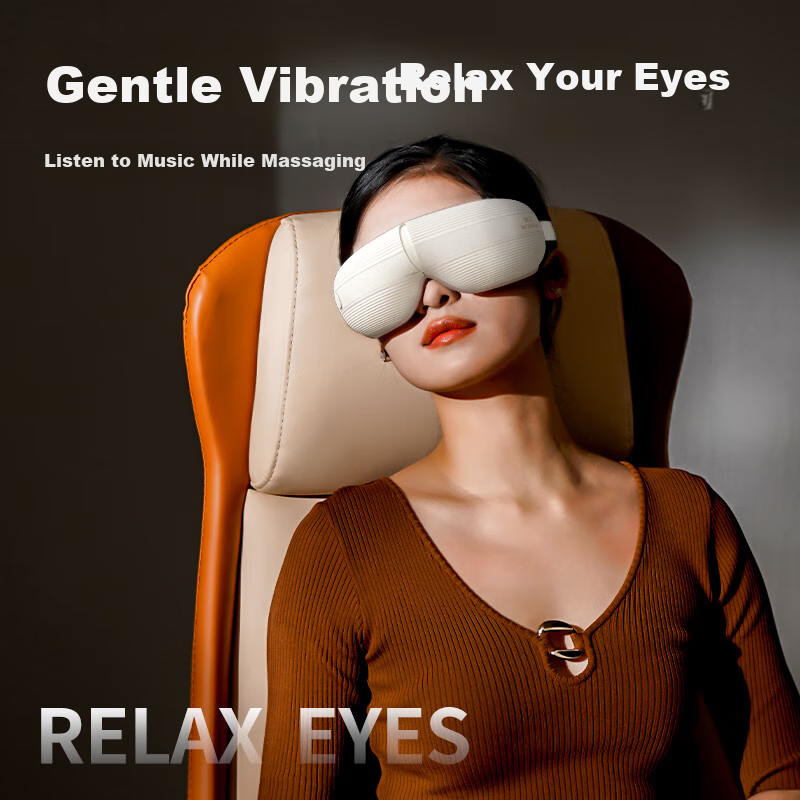 And Eye Massager, Foldable Airbag Kneading Eye Care Device, Adult Hot Compress Sleep Mask, Portable for Travel, Birthday Gift for Boyfriend Or Girlfriend