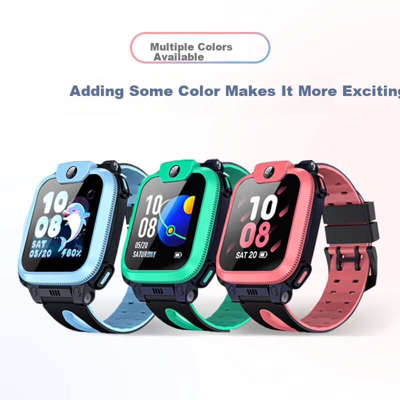 Baking Silicone Watch Strap for Little Genius Smartwatch Z10/Z9/Z8/Z7/S/A/Z6/Z5/D3/Pro Children's Phone Watch Accessories with Screws and Nuts Blue
