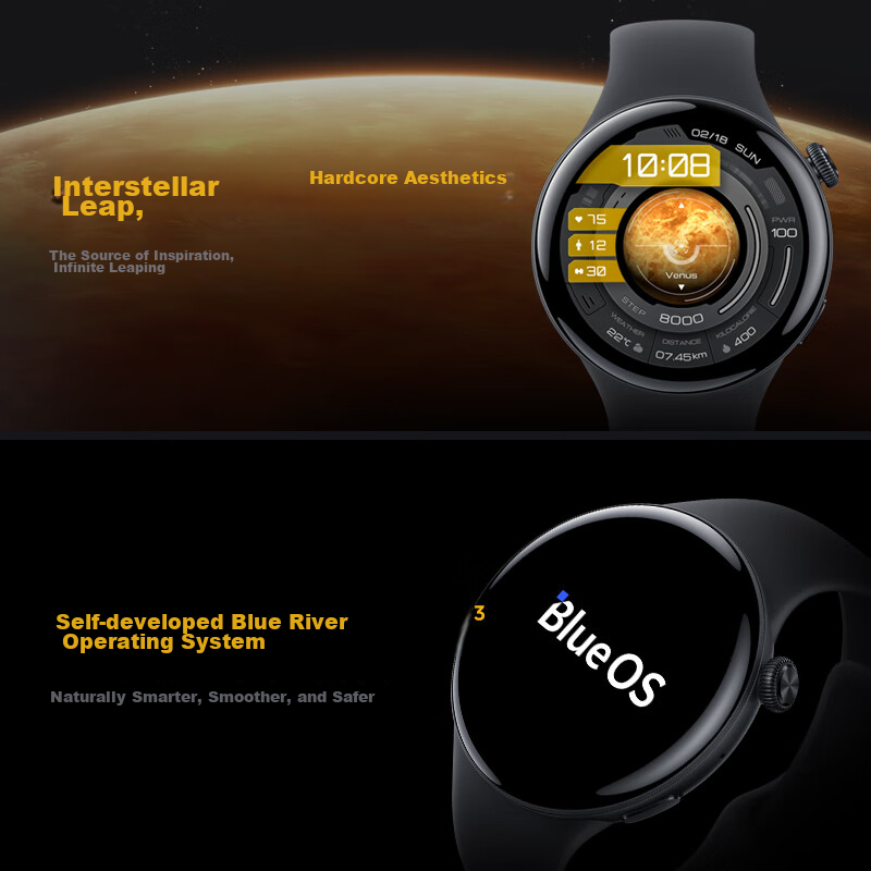 Vivo IQOO WATCH E-SIM Soft Case Edition, Haoyu Black AIGC Smart Watch Dial, Heart Rate Monitoring, Self-Developed Lanhe System, Ultra-Long Battery Life, Valentine's Day Gift for Men