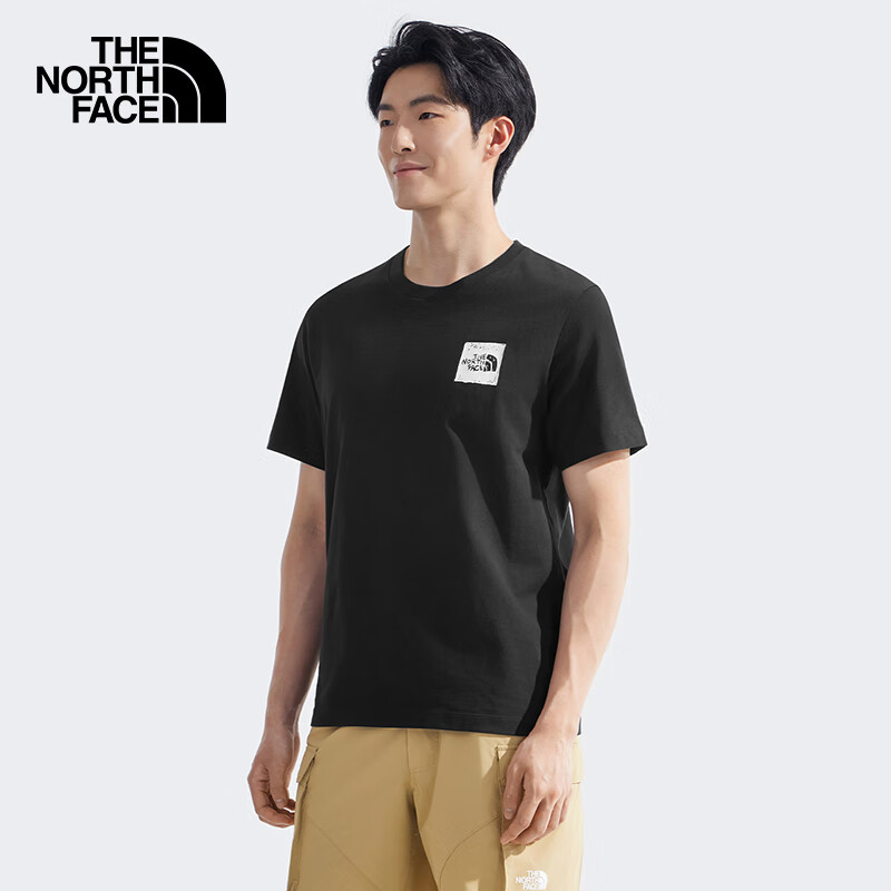 The North Face Short Sleeve T-shirt for Couples Outdoor Comfortable and Breathable 8EY8 Black/JK3 L