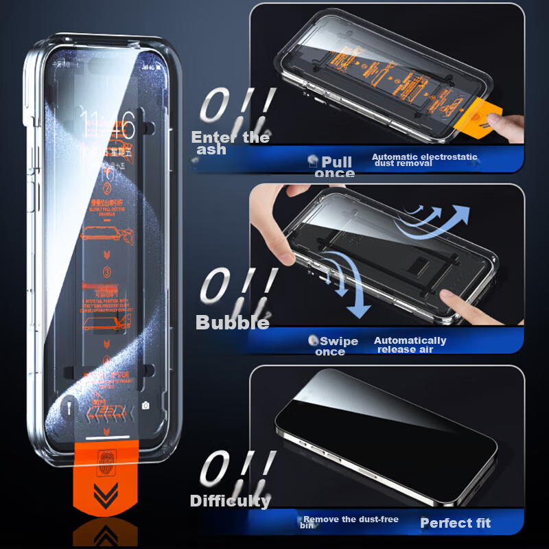 Smorss [Compensation for Defective Products] Privacy Screen Protector for Apple IPhone 11 Pro/X/XS, Anti-Peeping Tempered Glass Film, Dust-Free Installation, High-Definition, Anti-Fingerprint, Full-Sc