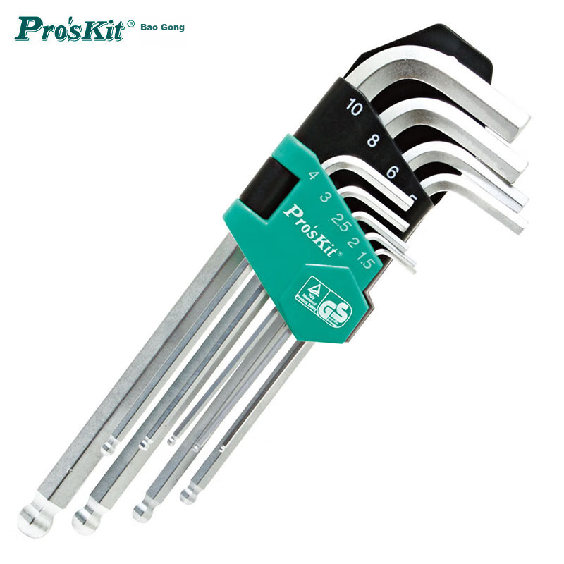 Pro'skit HW-229B 9-Piece Long Ball-End Hex Key Set