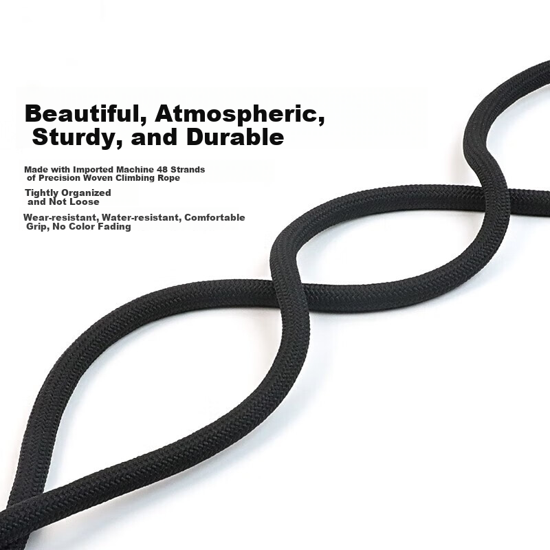 BeiYiPin [Neck Hanging + Pad Anti-lost] Mobile Phone Lanyard Crossbody Shoulder Strap Hanging Ornament Portable Anti-lost Mobile Phone Hanging Chain Accessory 8mm Thickened Climbing Rope - With Pad