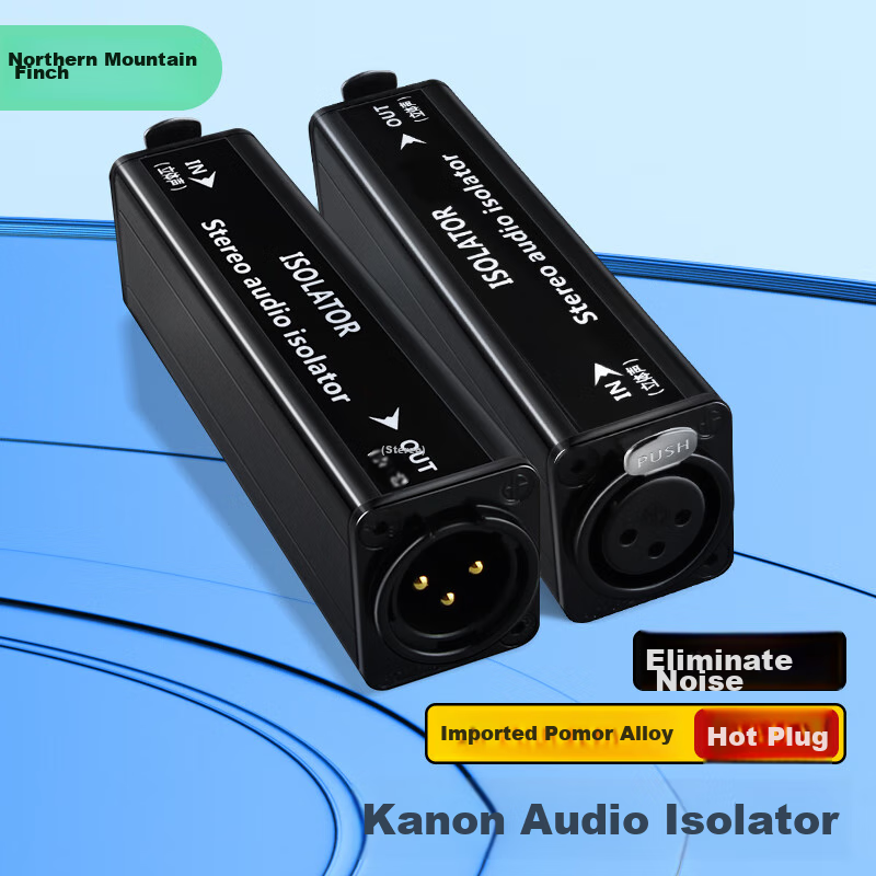 Beishanque Audio Ground Isolator, Cardioid Audio Noise Filter, Eliminates Current Noise, Transformer Signal Noise Reducer, Noise Eliminator, Single Unit, BSQ-XLR01