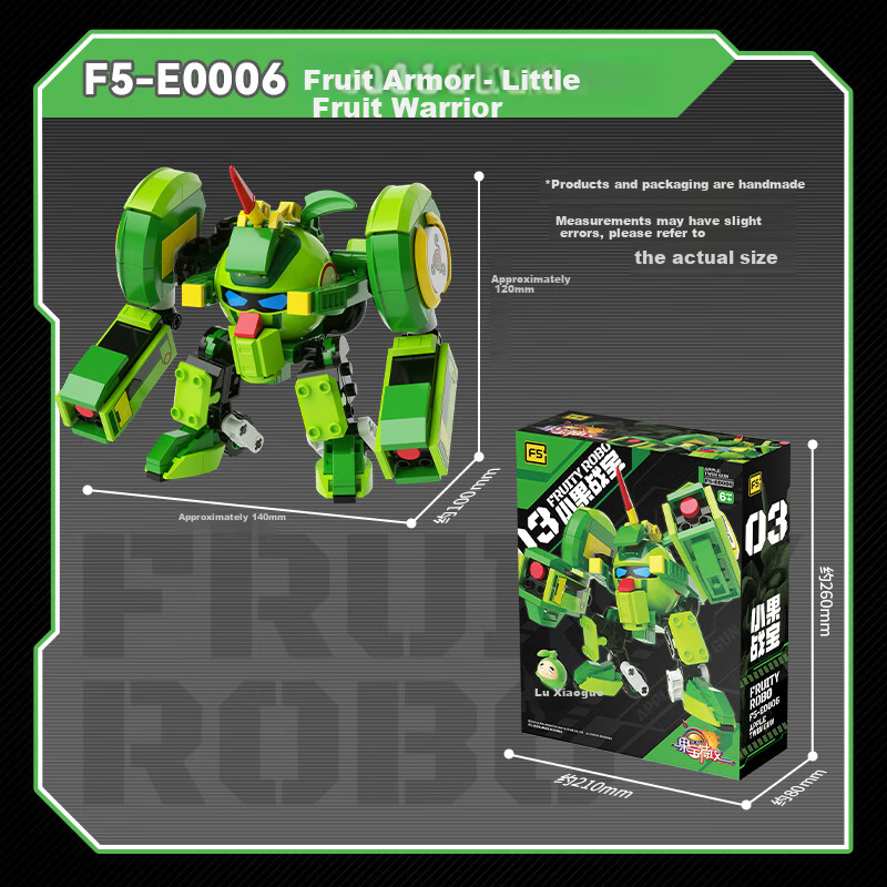 F5 Building Blocks Assembly Fruit Warrior Special Attack Combined Mecha Model Children's Toy Boys Birthday Gift【Little Fruit Battle Treasure】