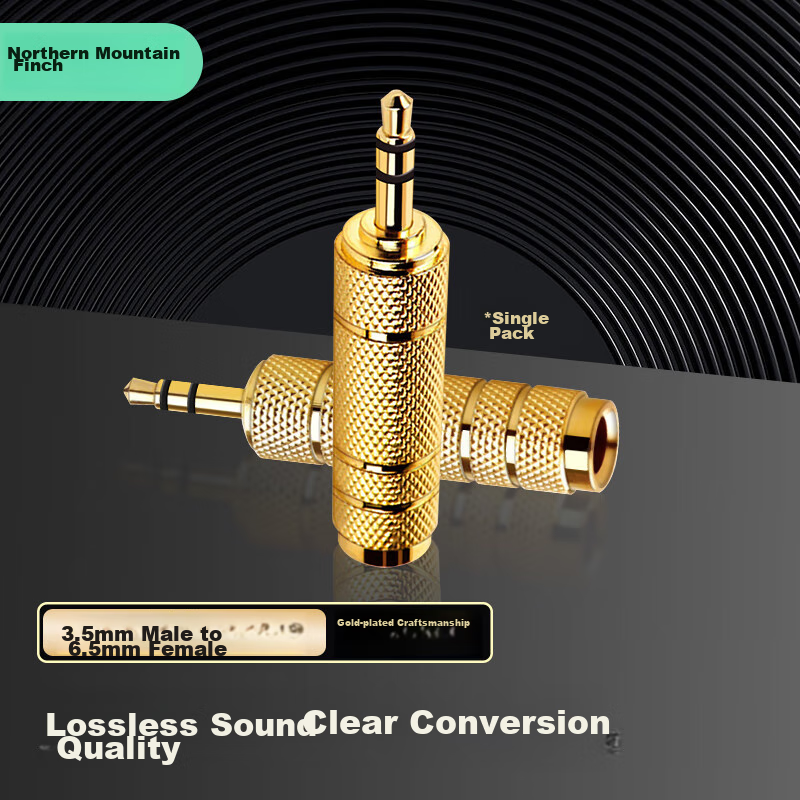 Beishanque 3.5mm to 6.5mm Female Audio Adapter, Microphone Converter, 6.5mm to 3.5mm Female to Male Adapter for Microphones, Amplifiers, And Speakers BSQ-Z010