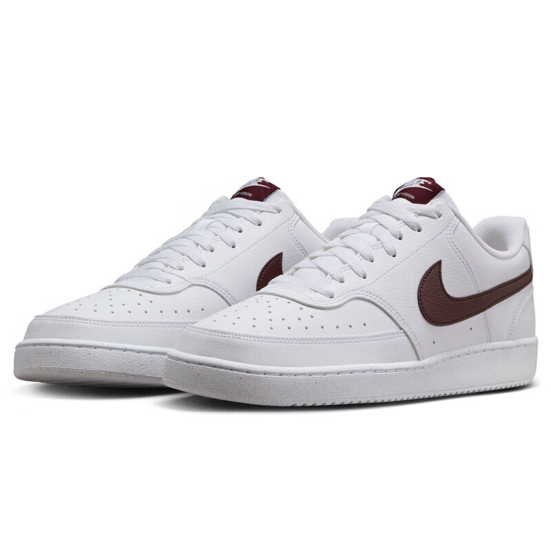 Nike NIKE Skateboarding Shoes, Men's Shock-Absorbing COURT VISION Sneakers, DH2987-113, White, Size 43