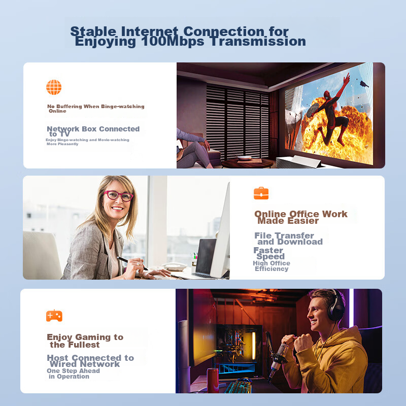 Akihabara (CHOSEAL) Cat7 10 Gigabit Ethernet Cable, High-Speed Network Patch Cord, CAT7 Computer Network Patch Cable, Network Connection Cable, Black, 2 Meters, DH530AT2